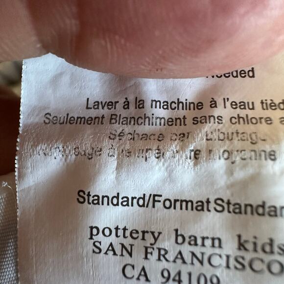 Pottery Barn Set of 2 Red Gray Quilted Plaid Cotton Pillow Shams Standard - Picture 5 of 6